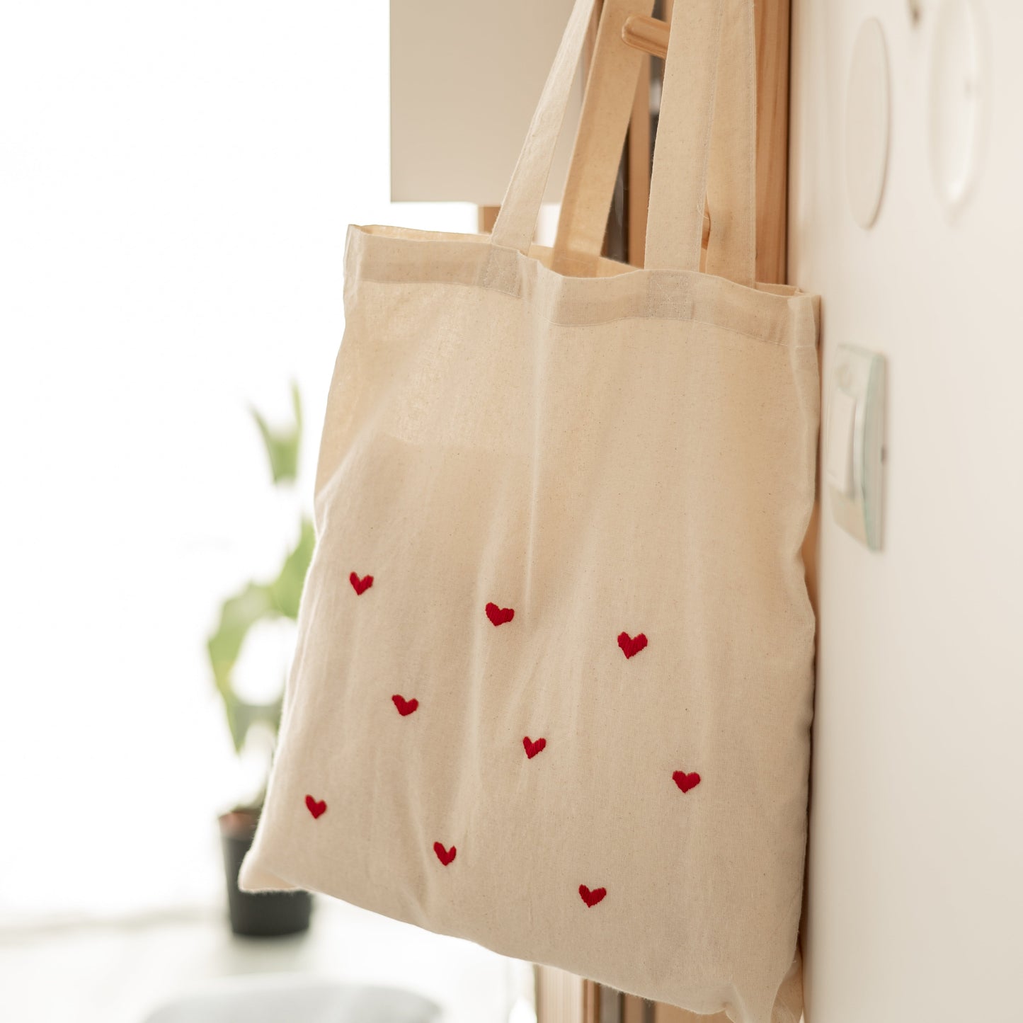 hearts totebag vermelho