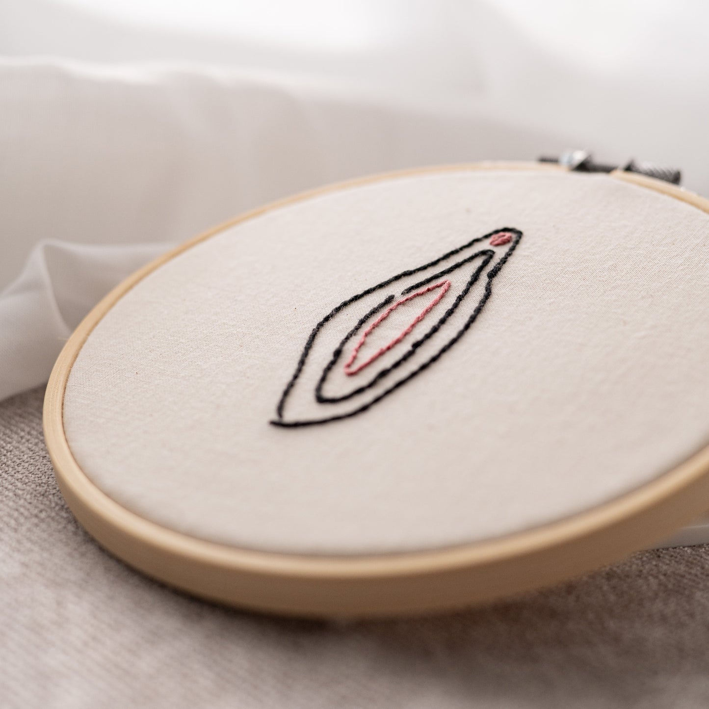 vulva bastidor preto