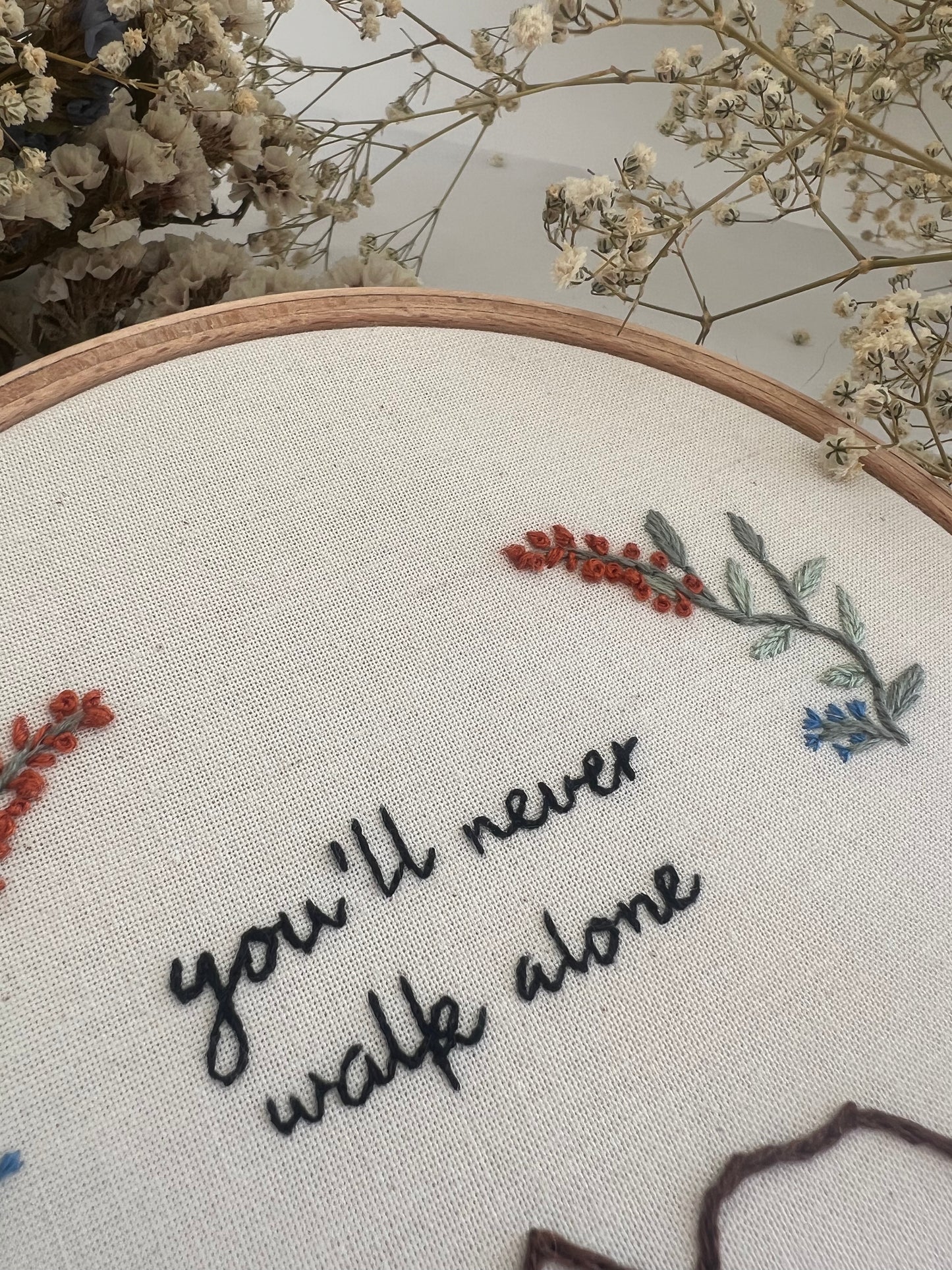 bastidor personalizado never walk alone